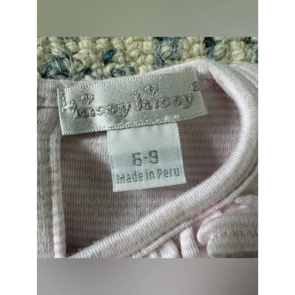 Kissy Kissy  Puppy Pink Embroidered Footie - size 6-9 months